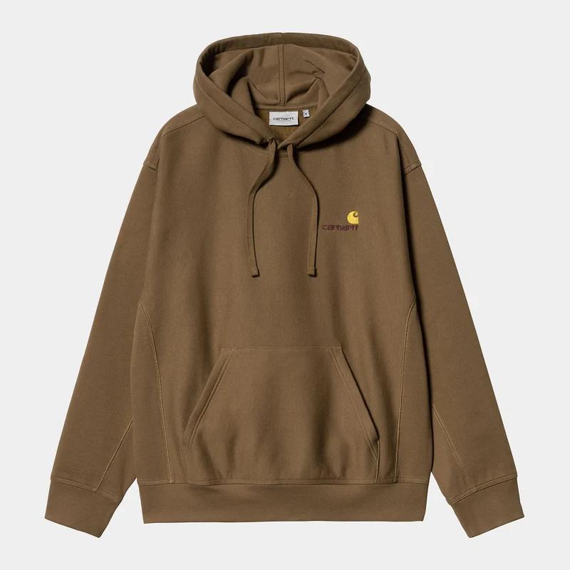 Carhartt WIP HEREN American Script Sweat Hoodie - Hout