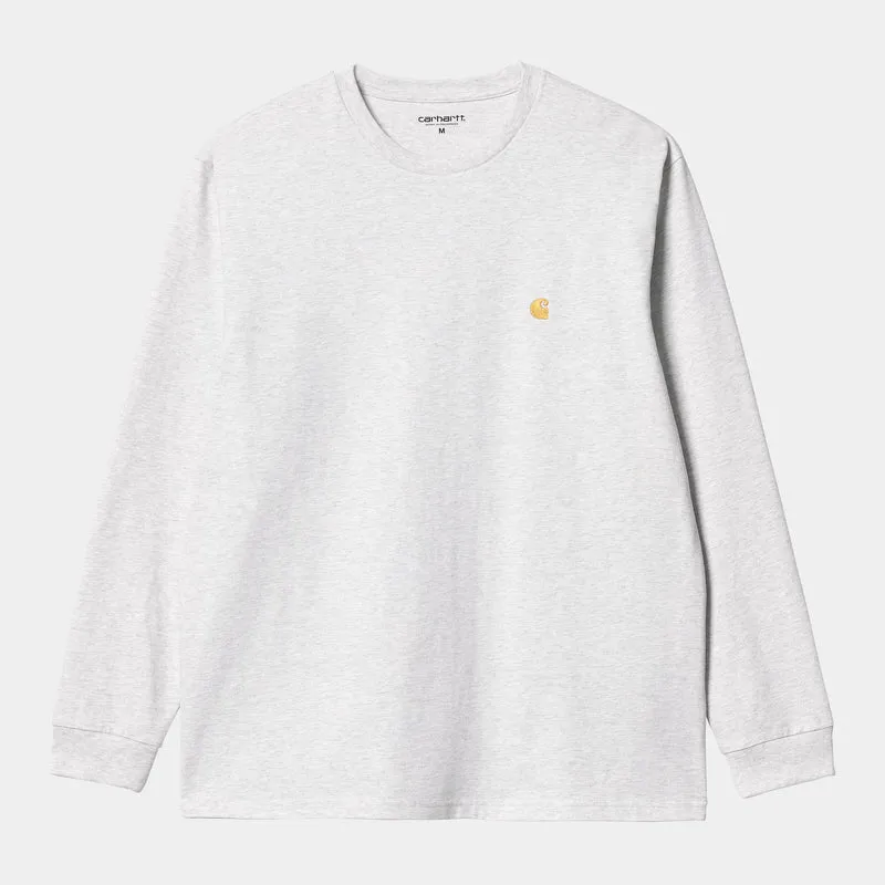 Carhartt WIP Heren Chase T-shirt met lange mouwen - Ash Heather