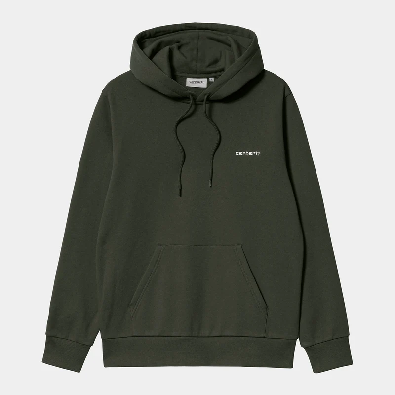 Carhartt WIP Heren hoodie met scriptborduurwerk - Buxus