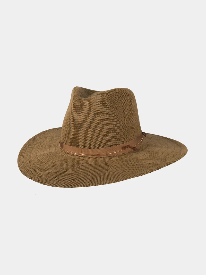 Billie - Dameshoed met brede rand - Khaki