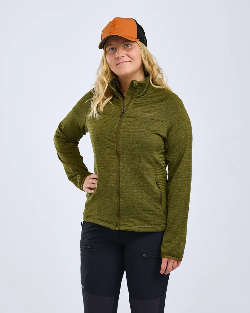 Pinewood Abisko Fleece Jacket Women, olive green