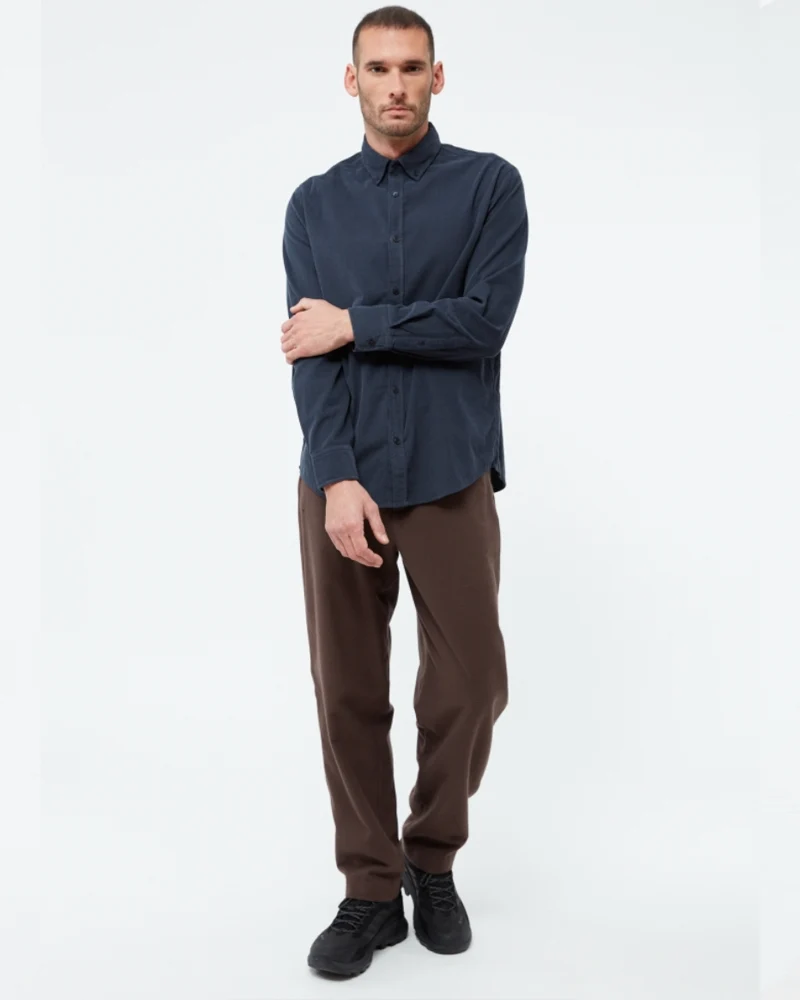 GIVN corduroy overhemd FABIAN BLUE biologisch katoen