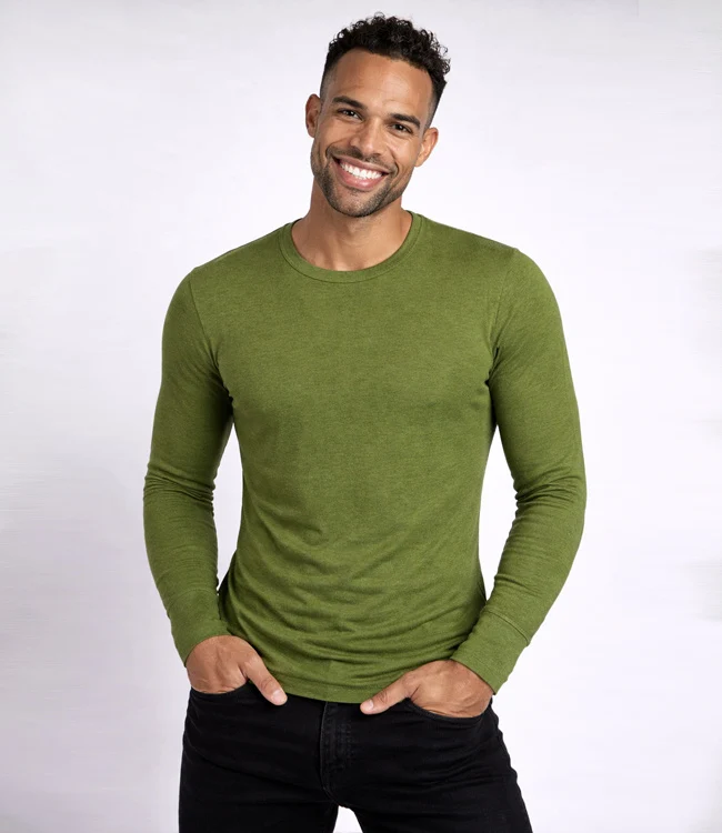 HOCOSA wollen longsleeve pure wol heren BOSGROEN