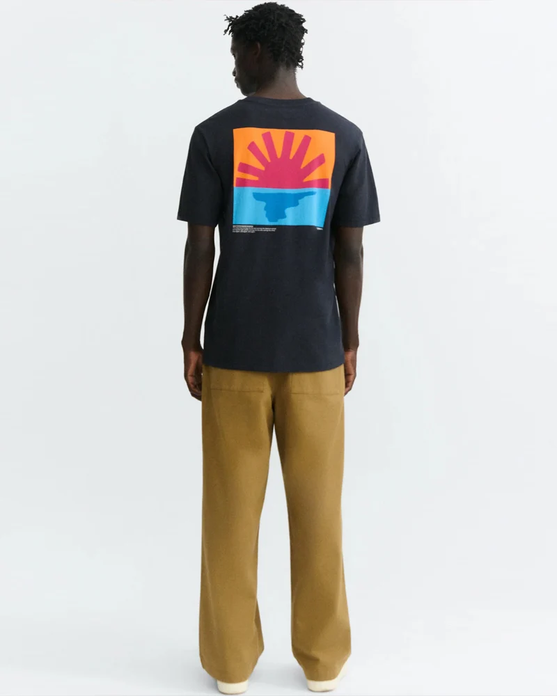 THINKING MU shirt ZACH SUNSET biologisch katoen
