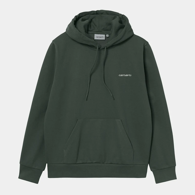 Carhartt WIP Sweattop met capuchon en scriptborduursel voor heren - Hemlock
