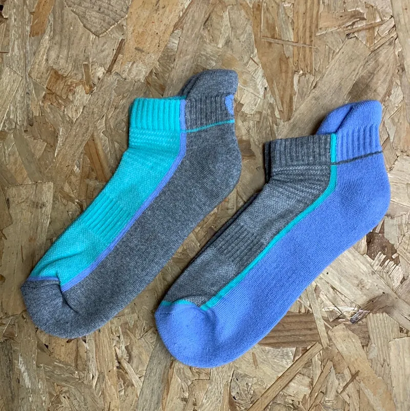 Bramble Dames Trainer Liners Sokken (2-pack) - Aqua / Blauw