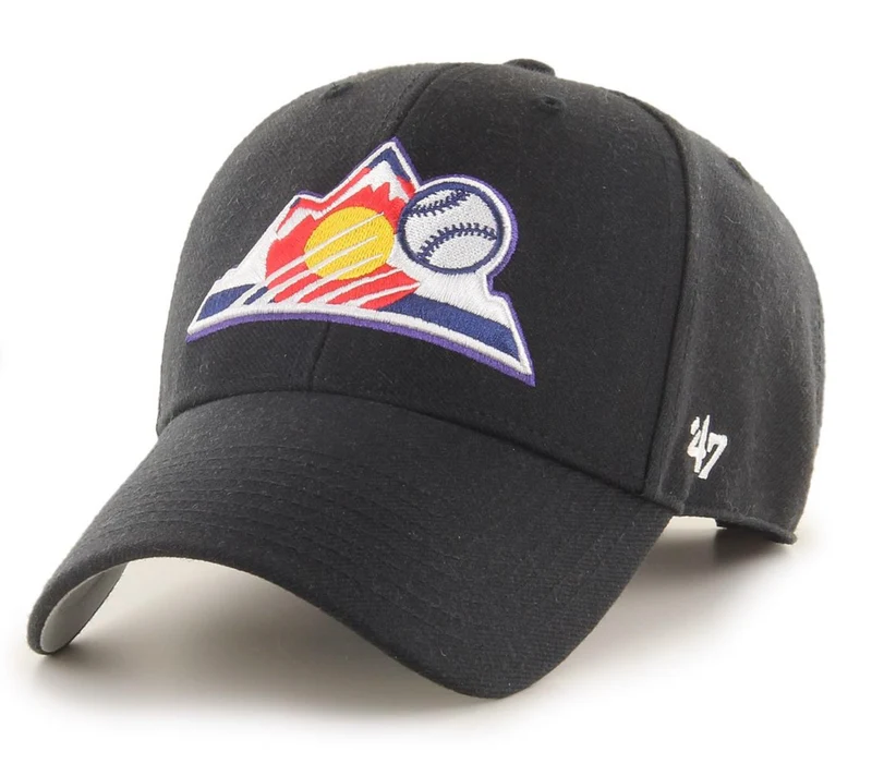 '47 Brand Unisex Colorado Rockies Unisex Hoed - Zwart