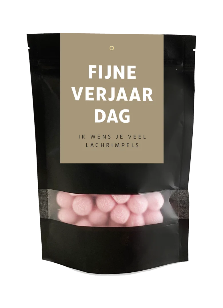 Toffee ballen Fijne verjaardag toffee