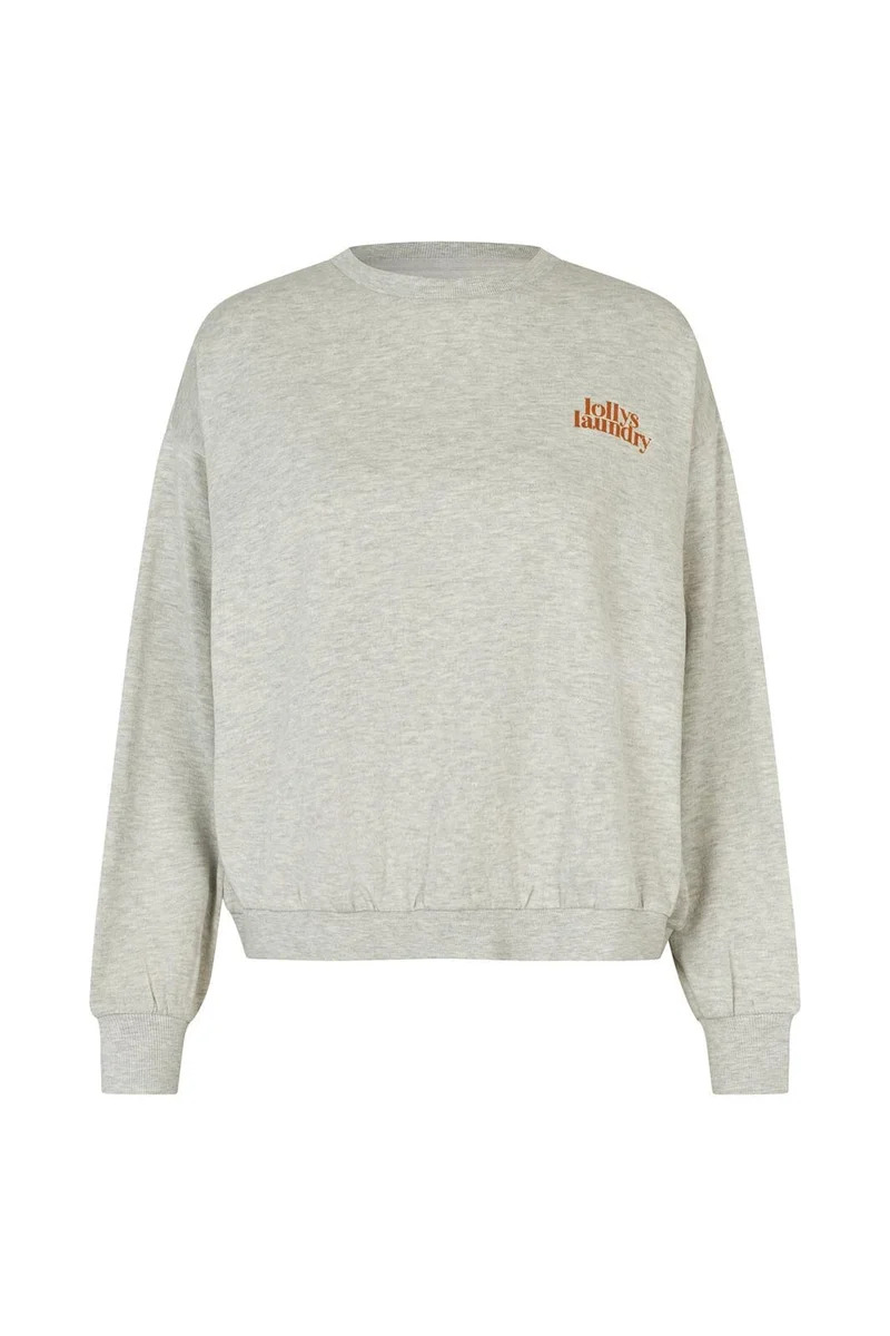 Lollys Laundry - Sydneyll Butterfly Sweatshirt Ls 26586-1039 - 13 Light Grey Melange