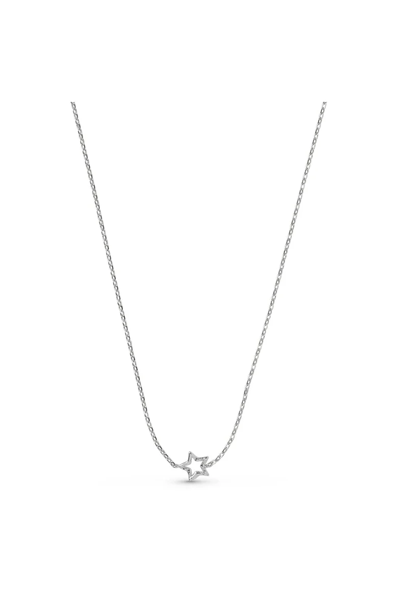 Enamel Copenhagen - Necklace, Organic Star N159sb - Silver Plated