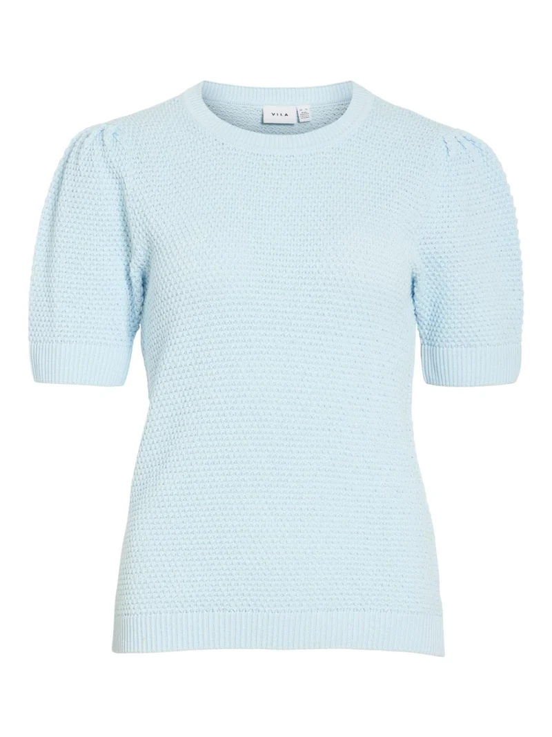 VIDALO O-NECK S/S KNIT TOP -