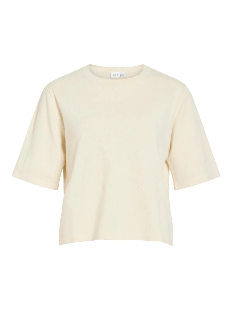 VIMALU O-NECK 2/4 KNIT TOP-NO