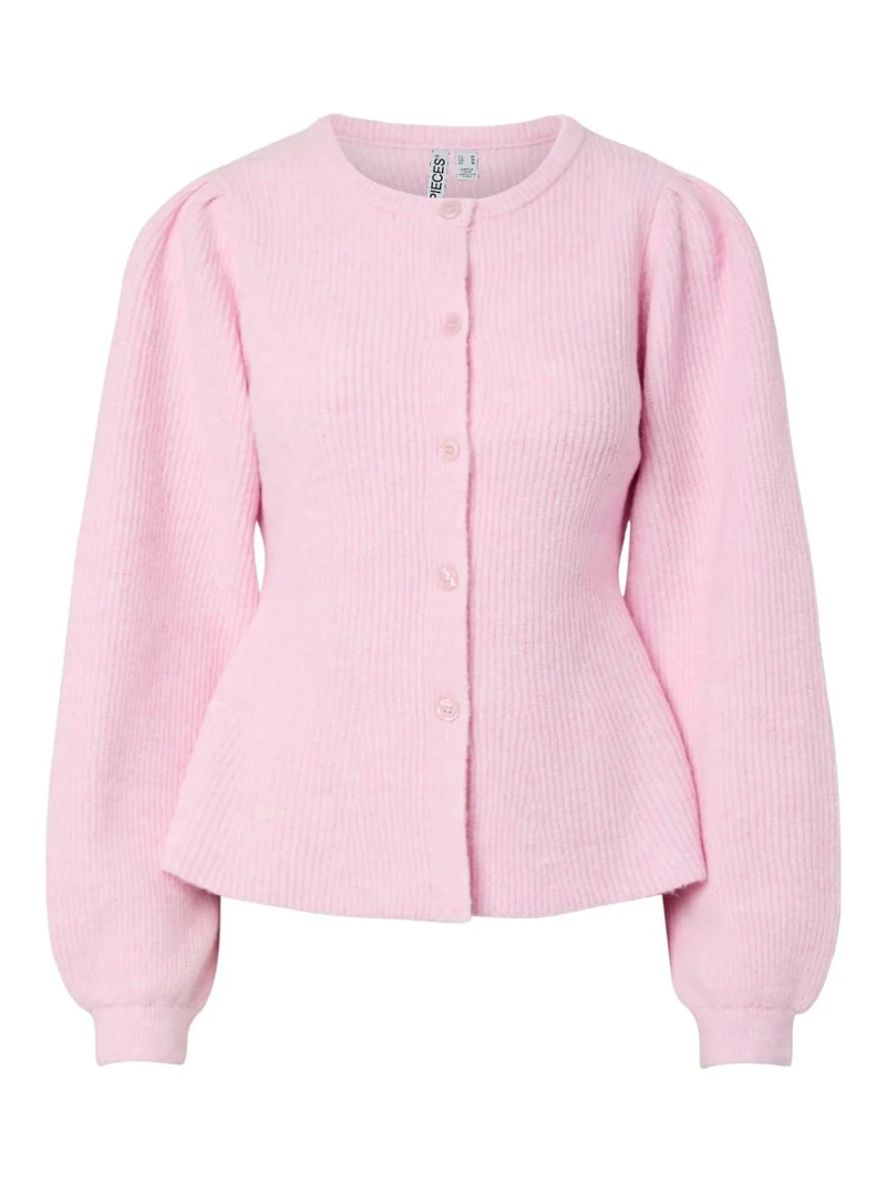 PCSILLY LS PUFF KNIT CARDIGAN