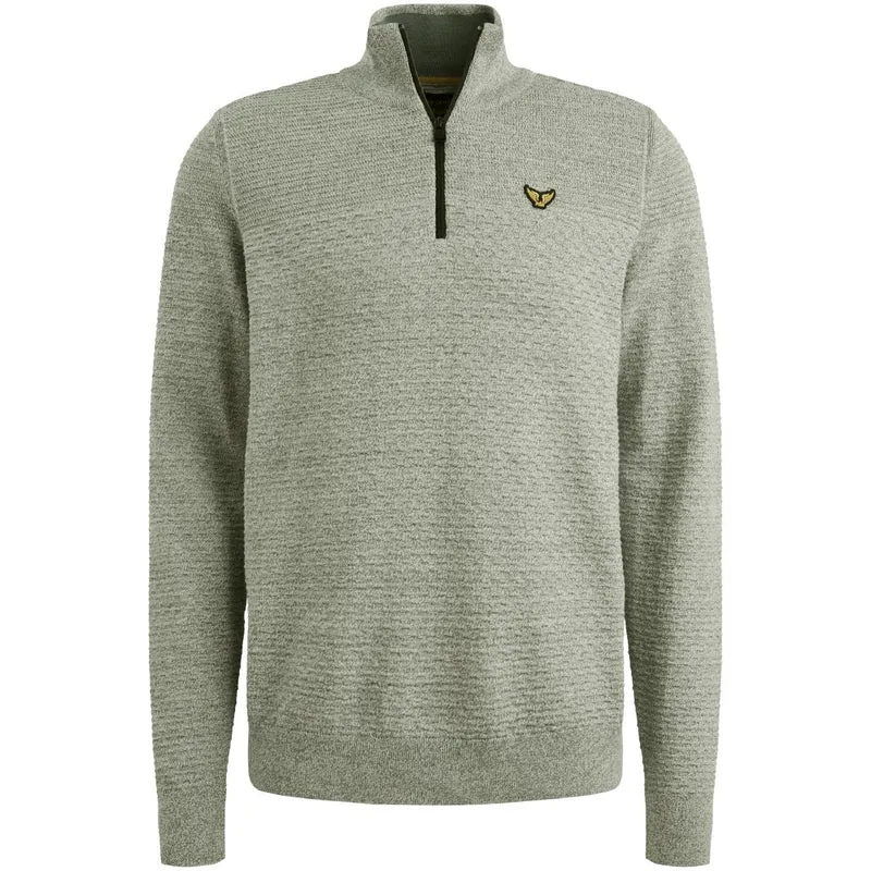 Half zip collar cotton moulin
