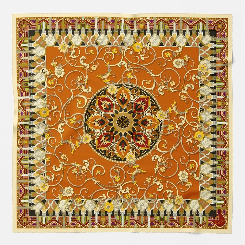 Natalia - Silk Scarf Shawl - Orange Marmalade