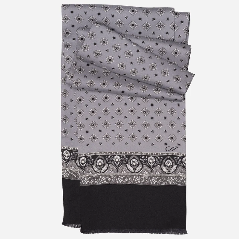 Ancona - Silk Scarf - Grey