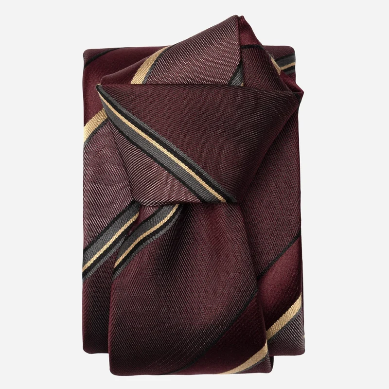 Rufino - Silk Jacquard Tie - Burgundy