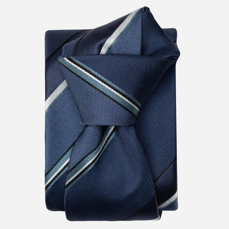 Rufino - Silk Jacquard Tie - Marine Blue