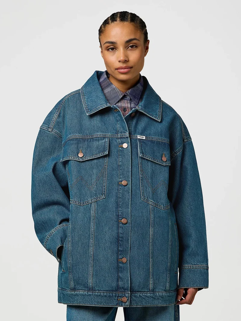 Loose mega trucker jacket