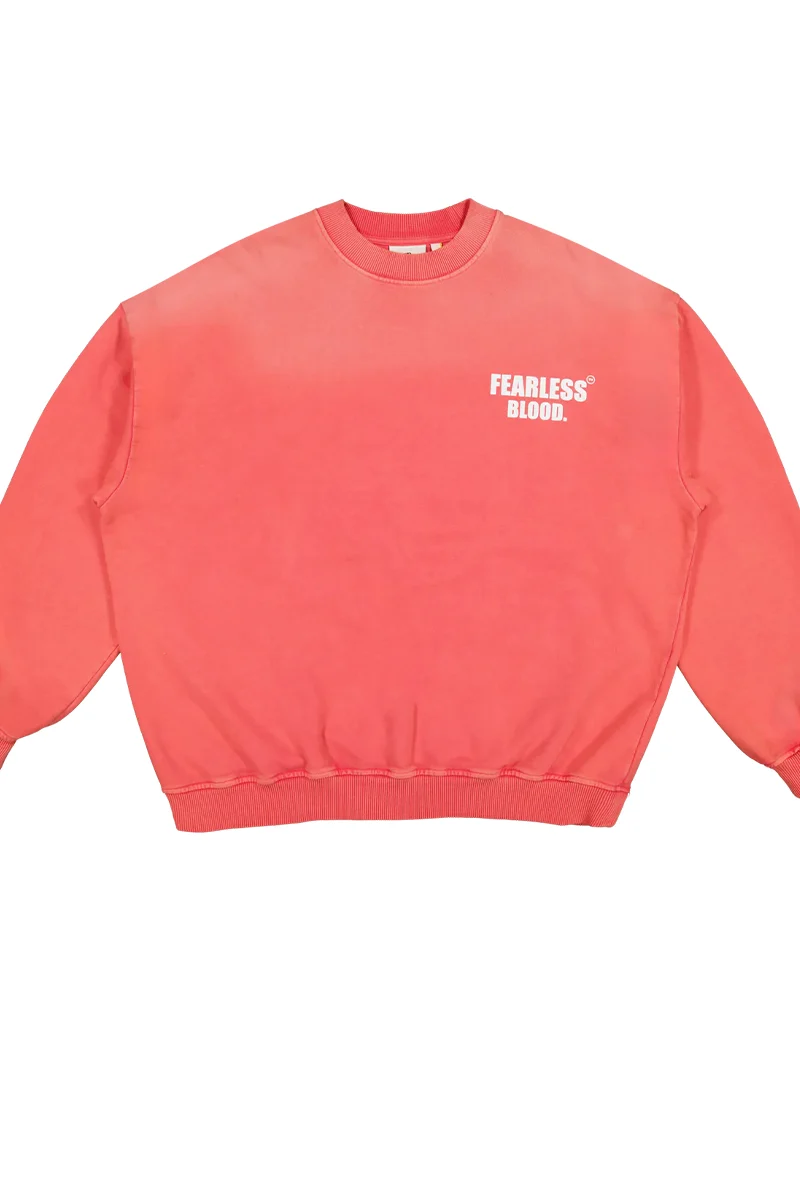 Fearless Blood SWEATER FB-CREW-02 ROOD