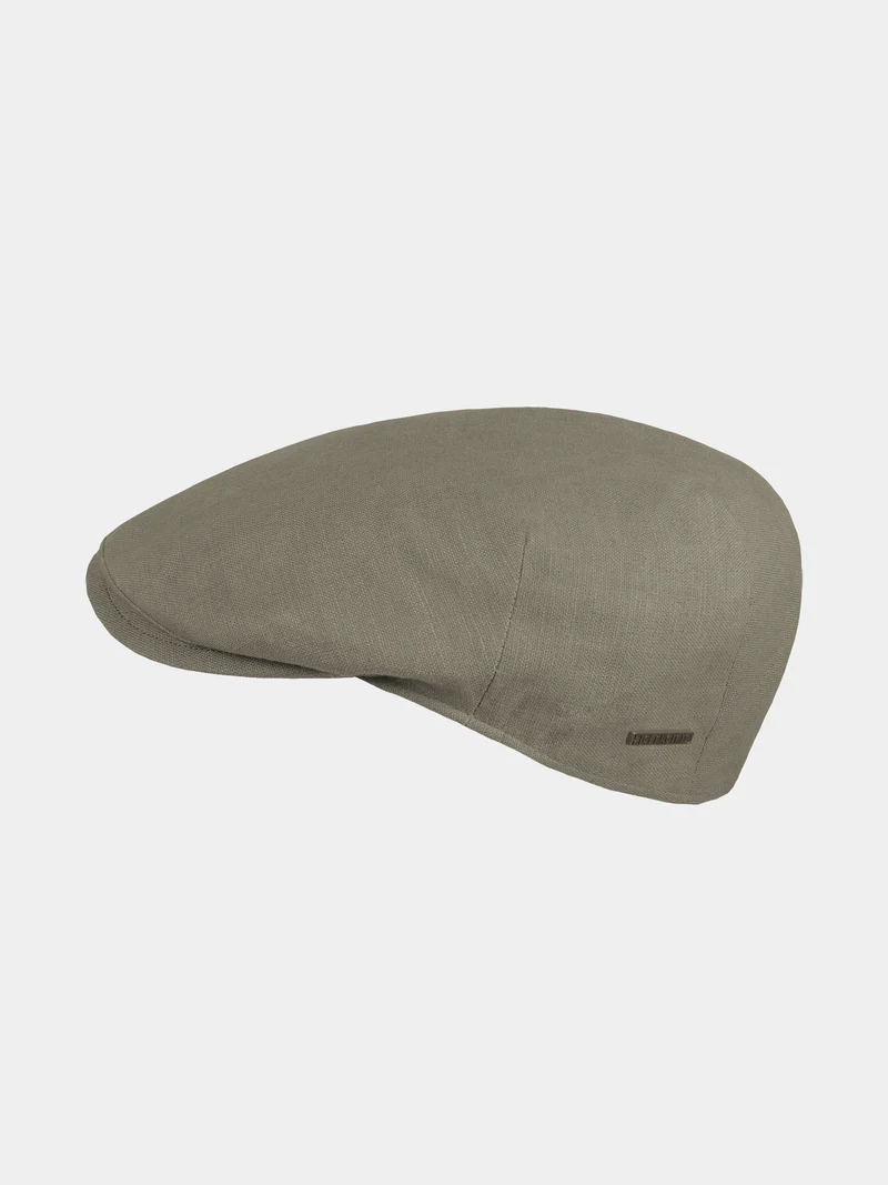 Farrel - Katoenen flatcap - Olijf groen