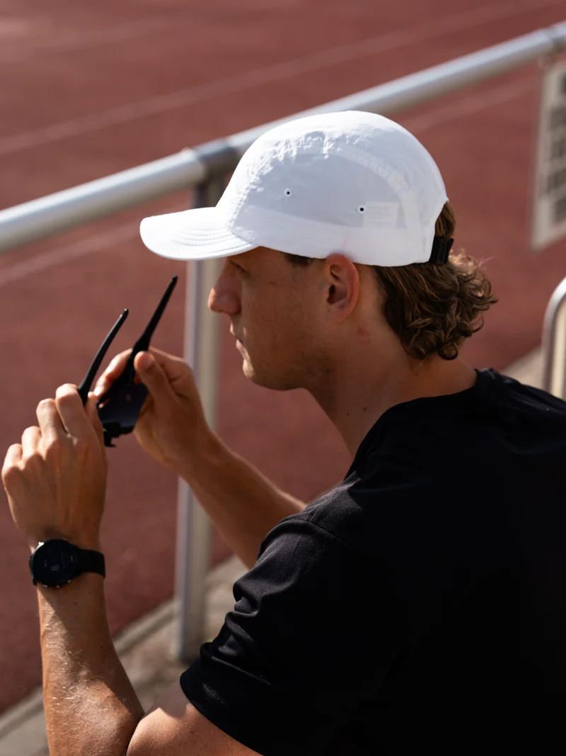Alec - Gerecycled polyamide baseball cap - Wit