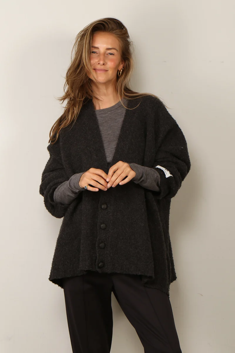 Golden Goose - Vest - Journey Unisex Knit Cardigan Over Rubens Casentino Wool - Grey
