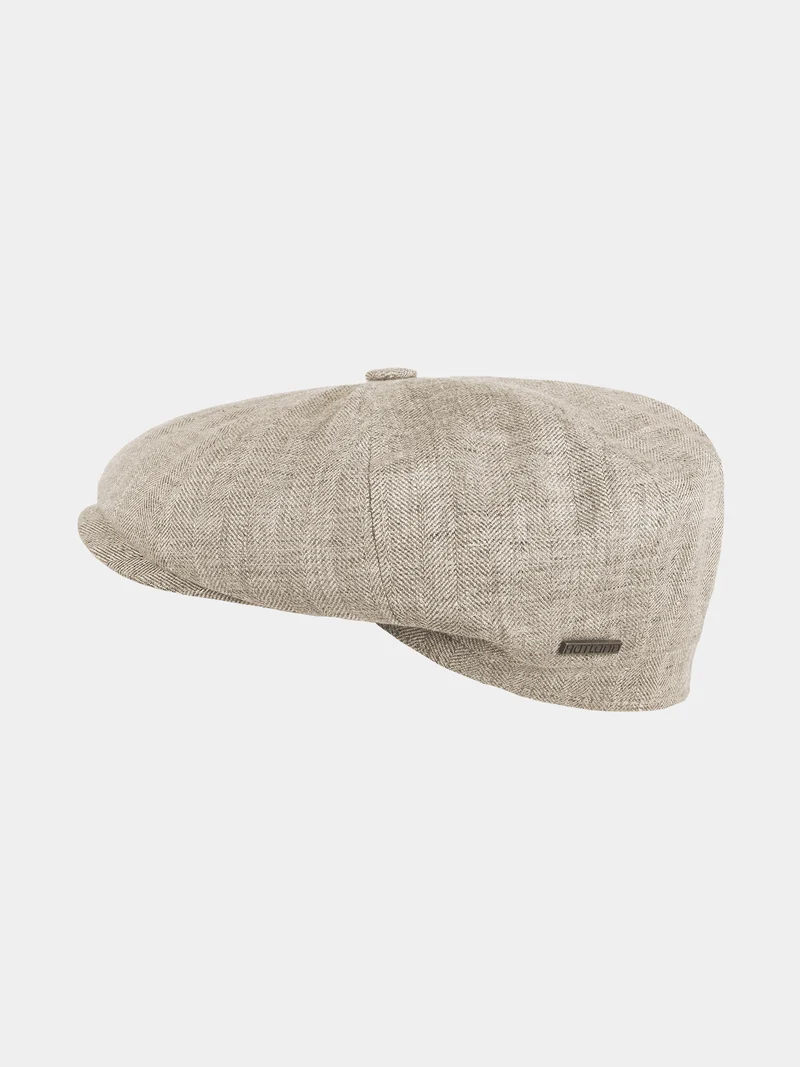 Fabrizio - Linnen flatcap - Bruin