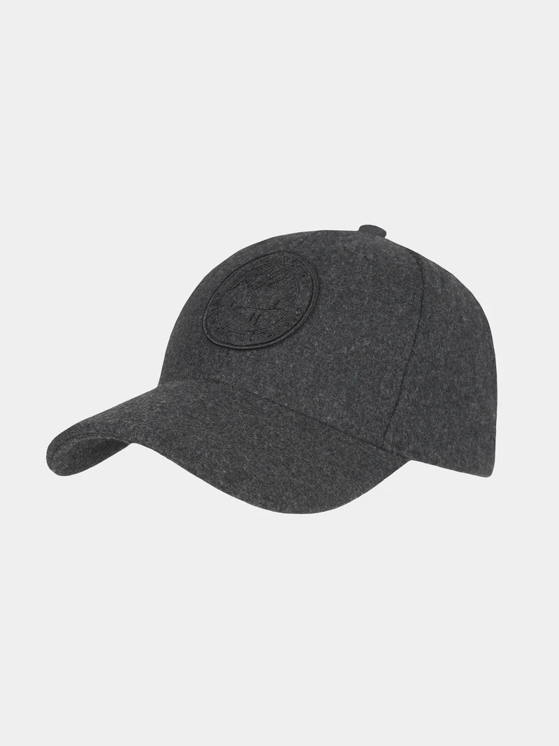 Camden - Wollen baseball cap - Antraciet