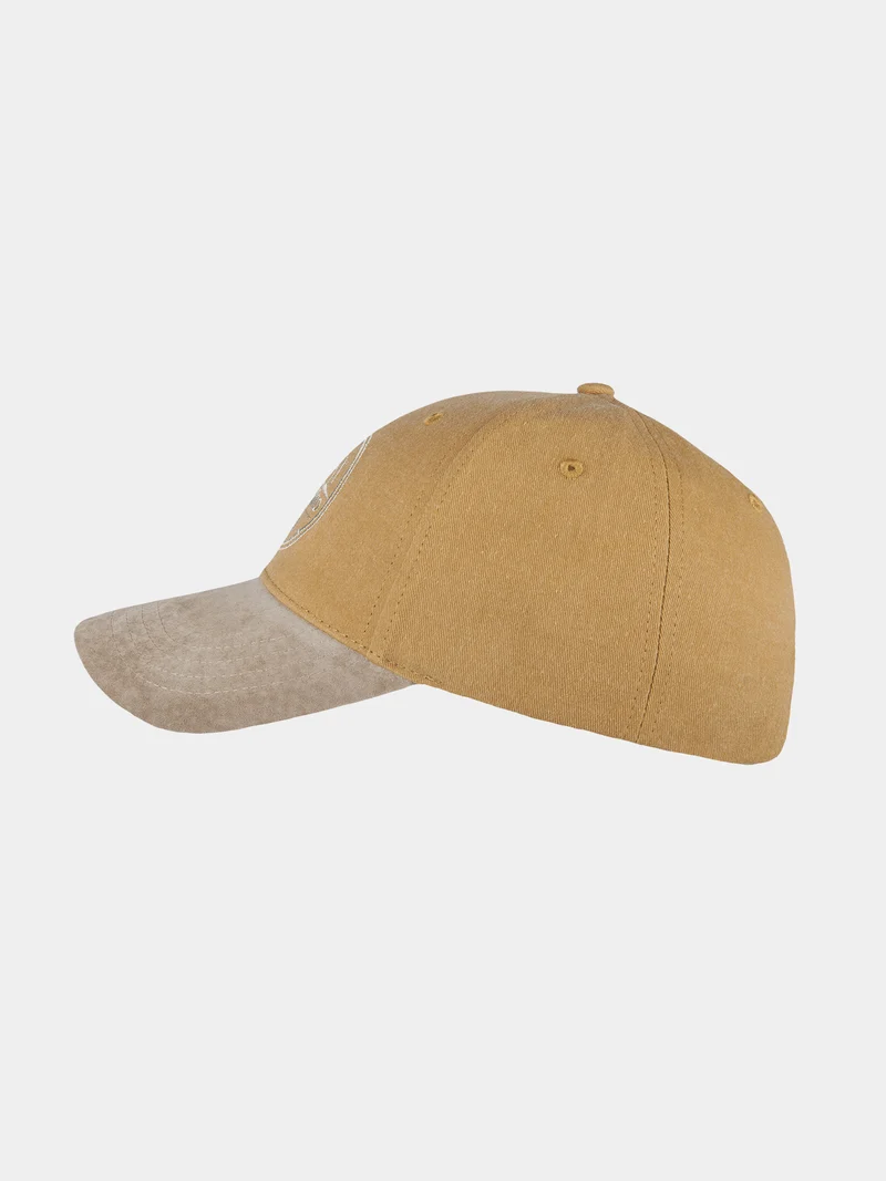 Abel - Katoenen baseball cap met suéde klep - Geel
