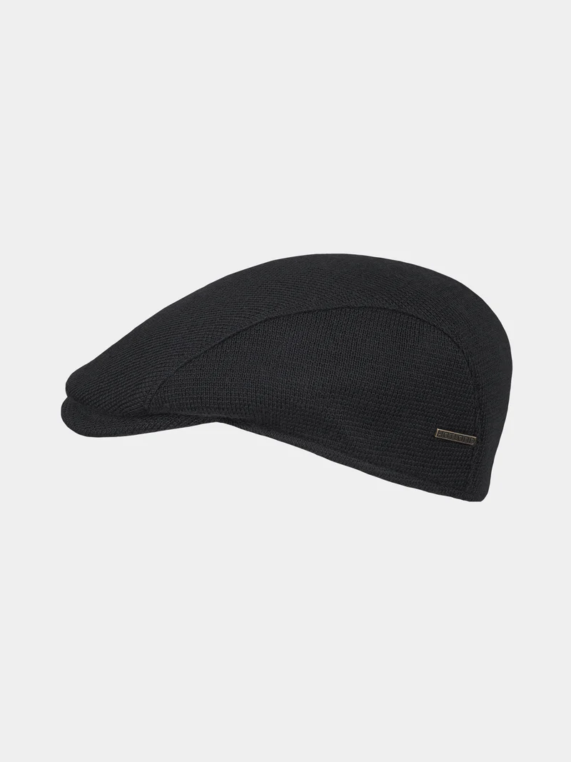 Conor - Polyester flat cap - Zwart