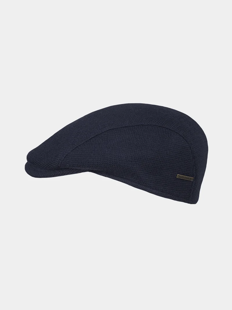 Conor - Polyester flat cap - Marine blauw