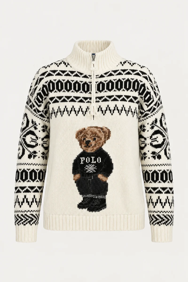 Ralph Lauren - Sweater - Half Zip Sweater - Authentic Cream