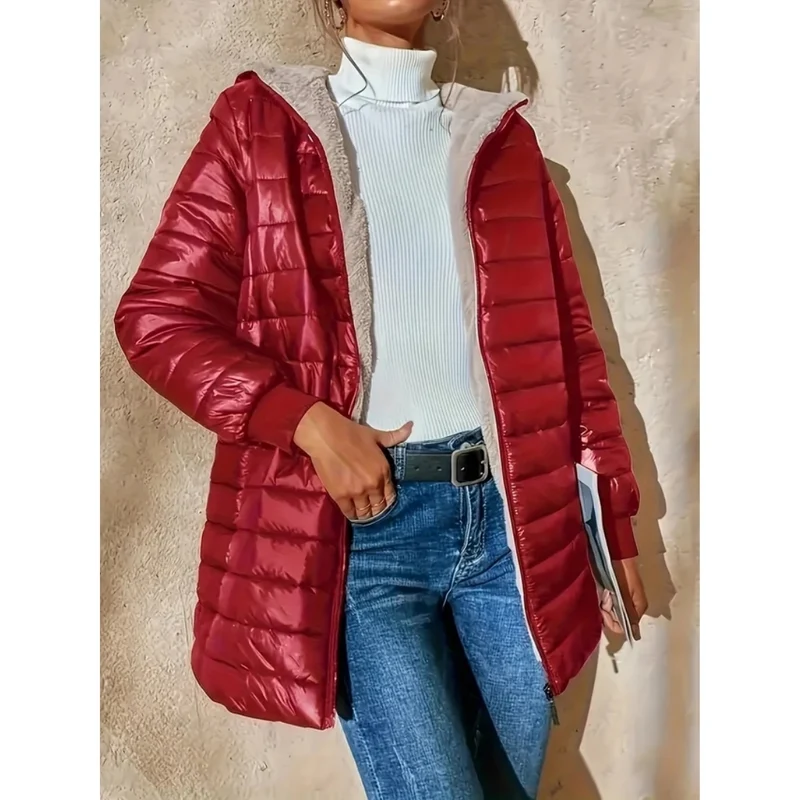 Fleece Gevoerde Jas Met Rits - Annelle