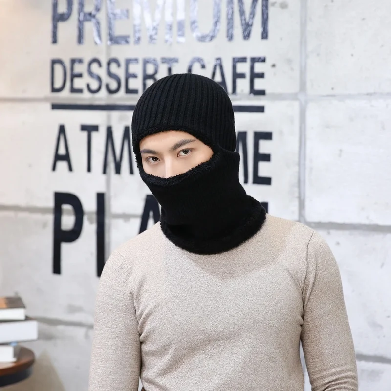 Gebreide Unisex Muts Met Sjaal En Nekwarmer Voor de Winter - Niv