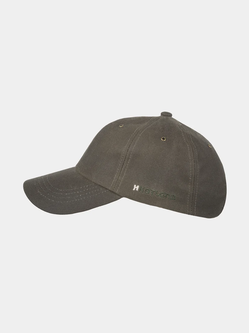 Yim - Katoenen wax baseball cap - Olijf groen