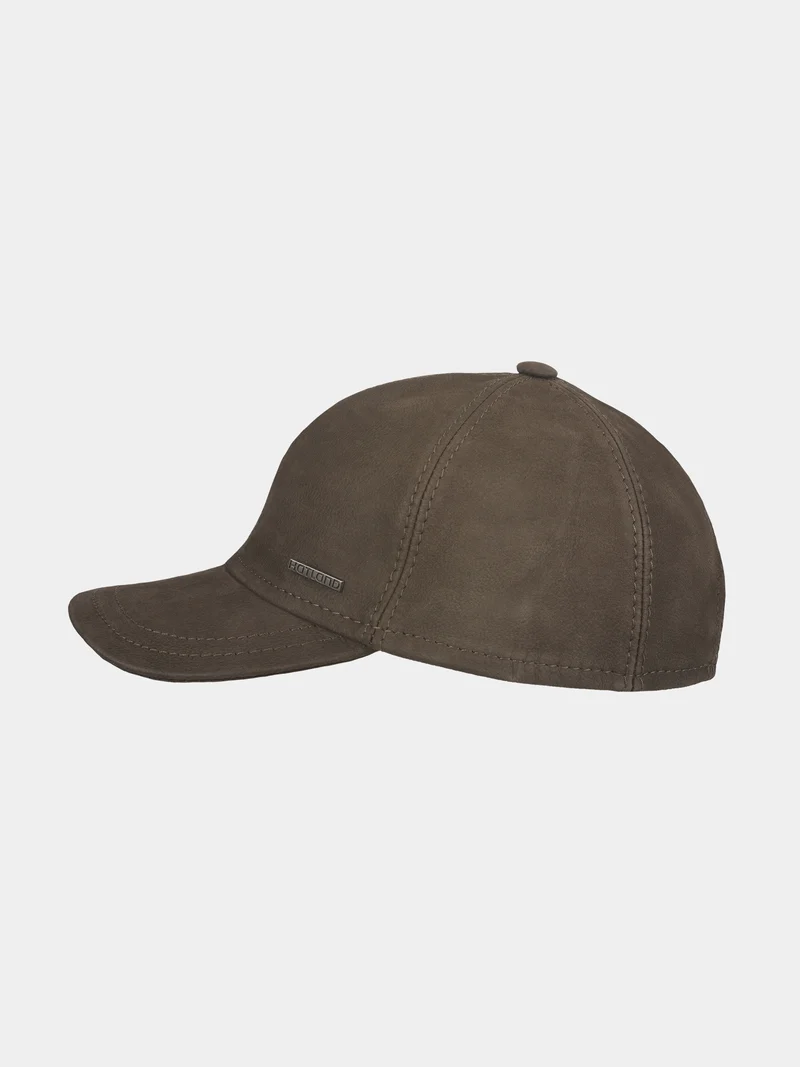 Eskil - Leren baseball cap - Bruin
