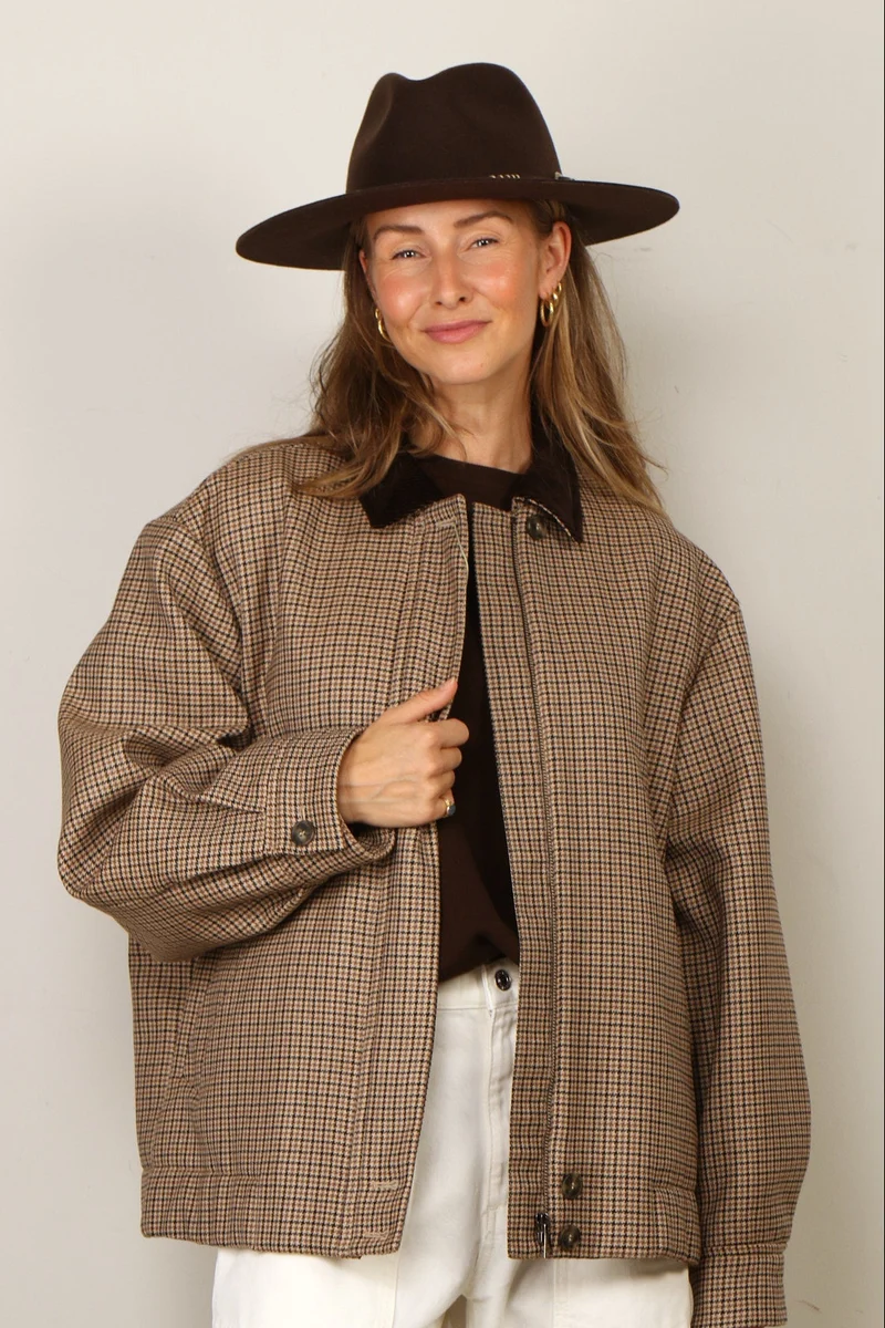 Golden Goose - Hoed - Fedora Flat Brim Hat - Dark Brown