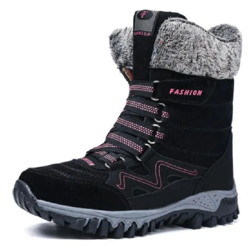 Snowboots - Gevoerde Winterlaarzen Met Suède Buitenzijde En Antislipzool