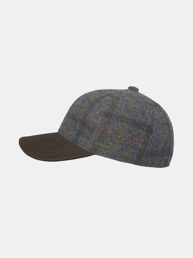 Ezer - Harris Tweed baseball cap - Marine blauw