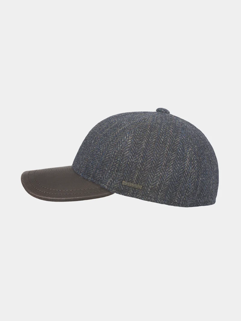 Edze - Wollen baseball cap - Marine blauw