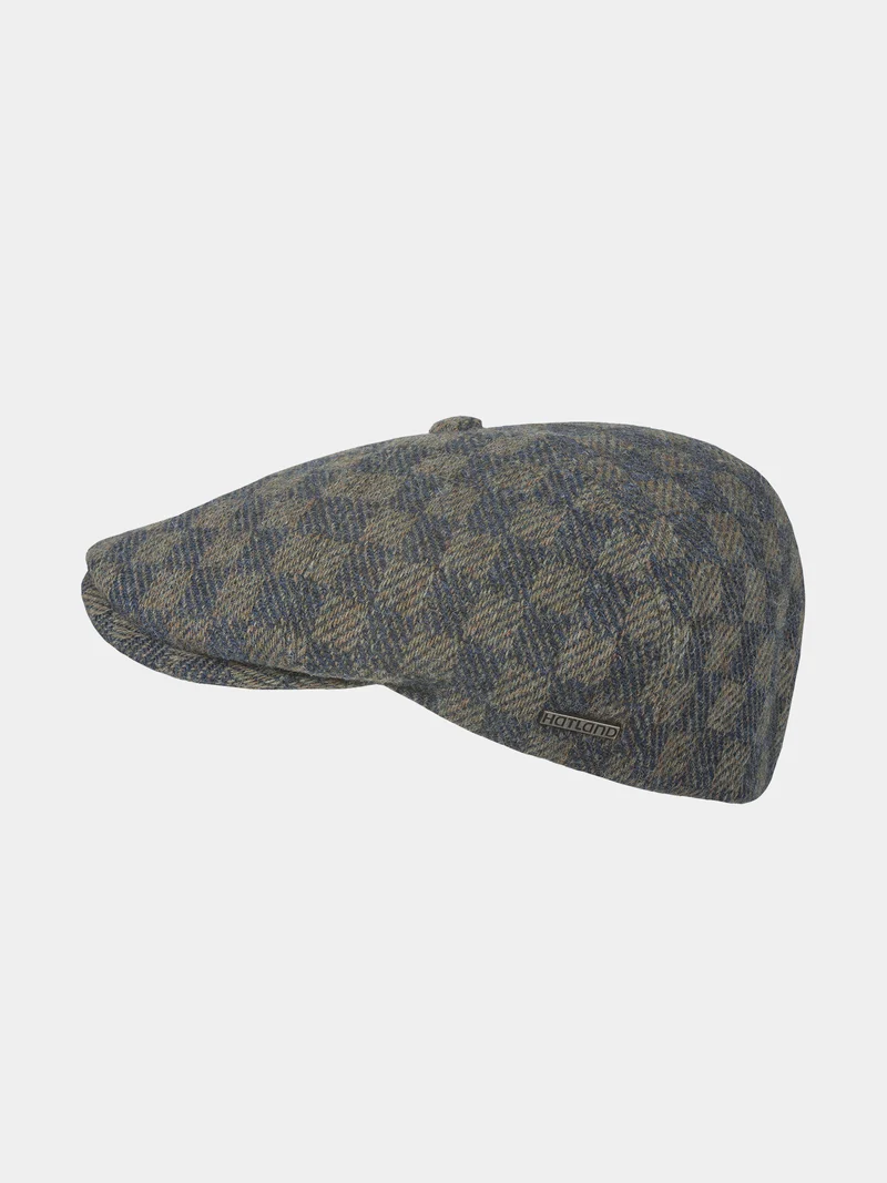 Evron - Wollen flat cap - Marine blauw