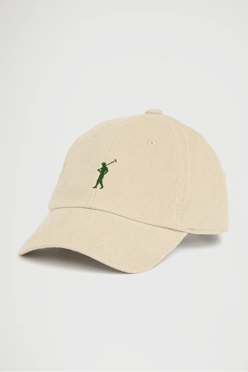 Gorra beige de pana con logo Rigby go