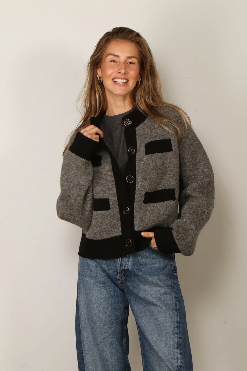 B.B.Wallace - Vest - Frida - Flannel Grey / Black