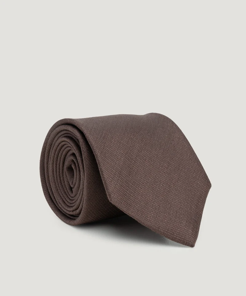Das zijde/linnen donkerbruin
