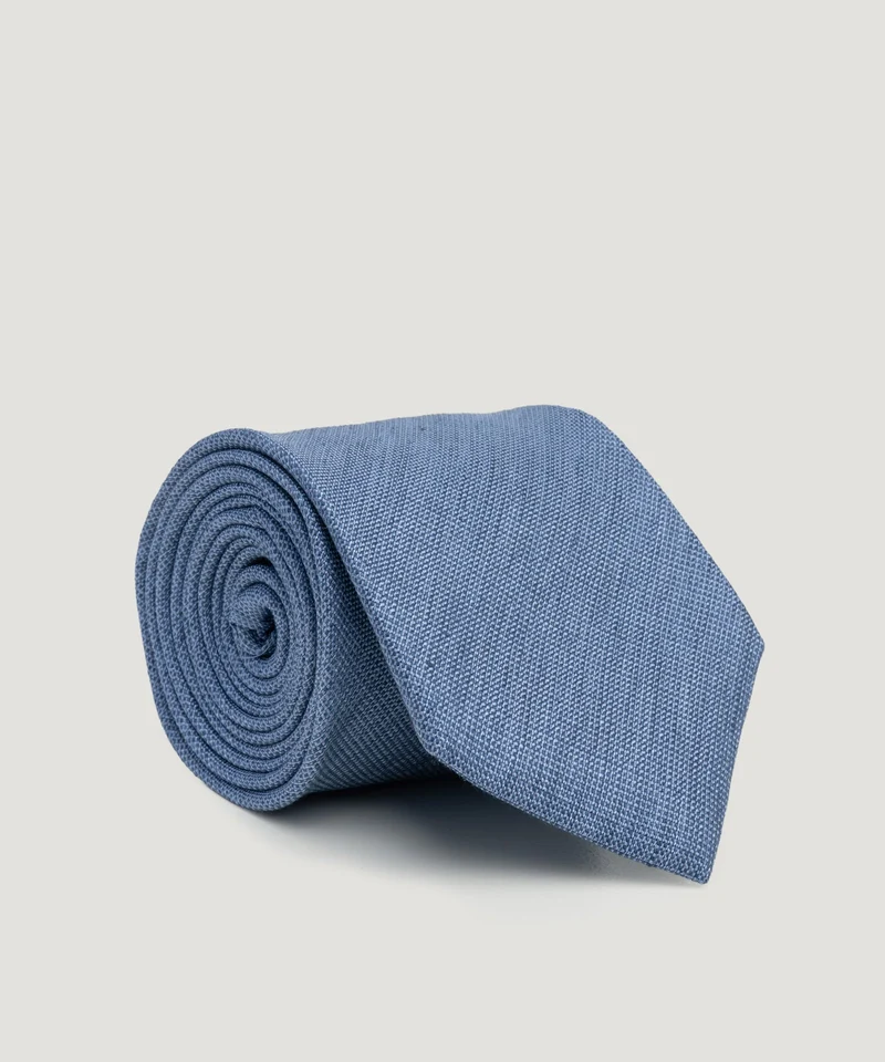 Das zijde/linnen blauw
