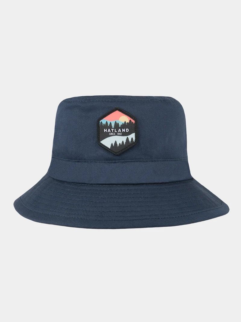 YOLO - Katoenen bucket hoed - Marine blauw