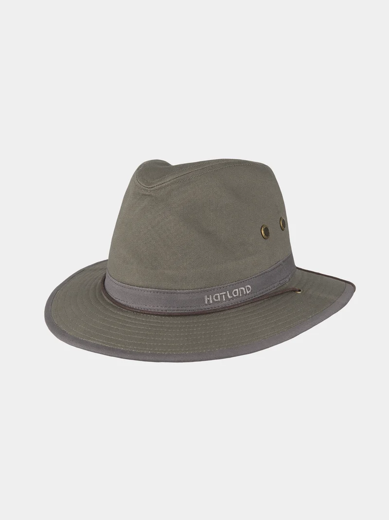Campwood - Katoenen fedora hoed - Olijf groen