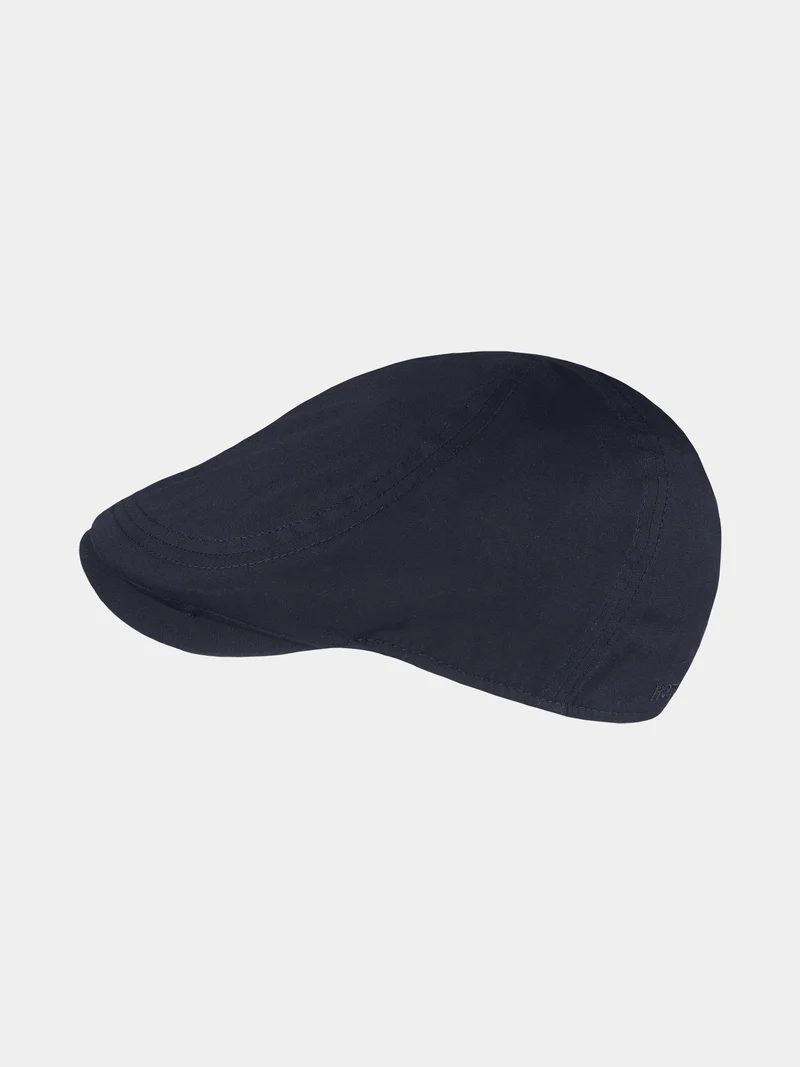 Conrad - Katoenen flatcap - Marine blauw