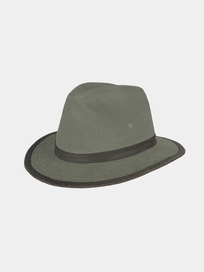 Donoven - Katoenen fedora hoed - Olijf groen